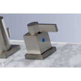 Meridian FSC8968NQL Two-Handle 3-Hole Deck Mount Widespread Bathroom Faucet with Pop-Up Drain, Brushed Nickel