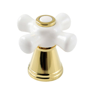 FSCDH1972APX Porcelain Cross Diverter Handle, Polished Brass