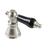 FSCDH1978AKL Black Porcelain Lever Diverter Handle, Brushed Nickel