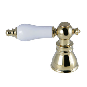 American Patriot FSCH1972APLH Hot Porcelain Lever Handle, Polished Brass