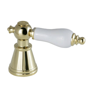 English Vintage FSCH1972PLC Cold Porcelain Lever Handle, Polished Brass