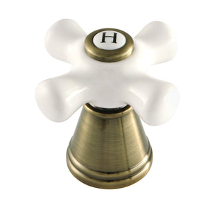 FSCH19733APXH Hot Porcelain Cross Handle, Antique Brass