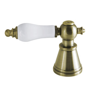 English Vintage FSCH19733PLH Hot Porcelain Lever Handle, Antique Brass