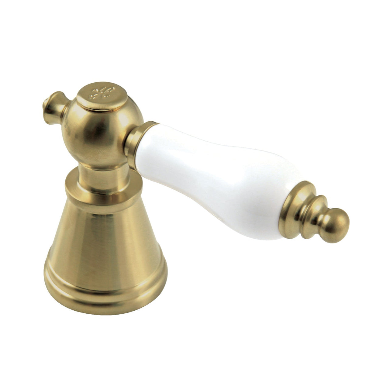 FSCH1973PLH Hot Porcelain Lever Handle, Brushed Brass