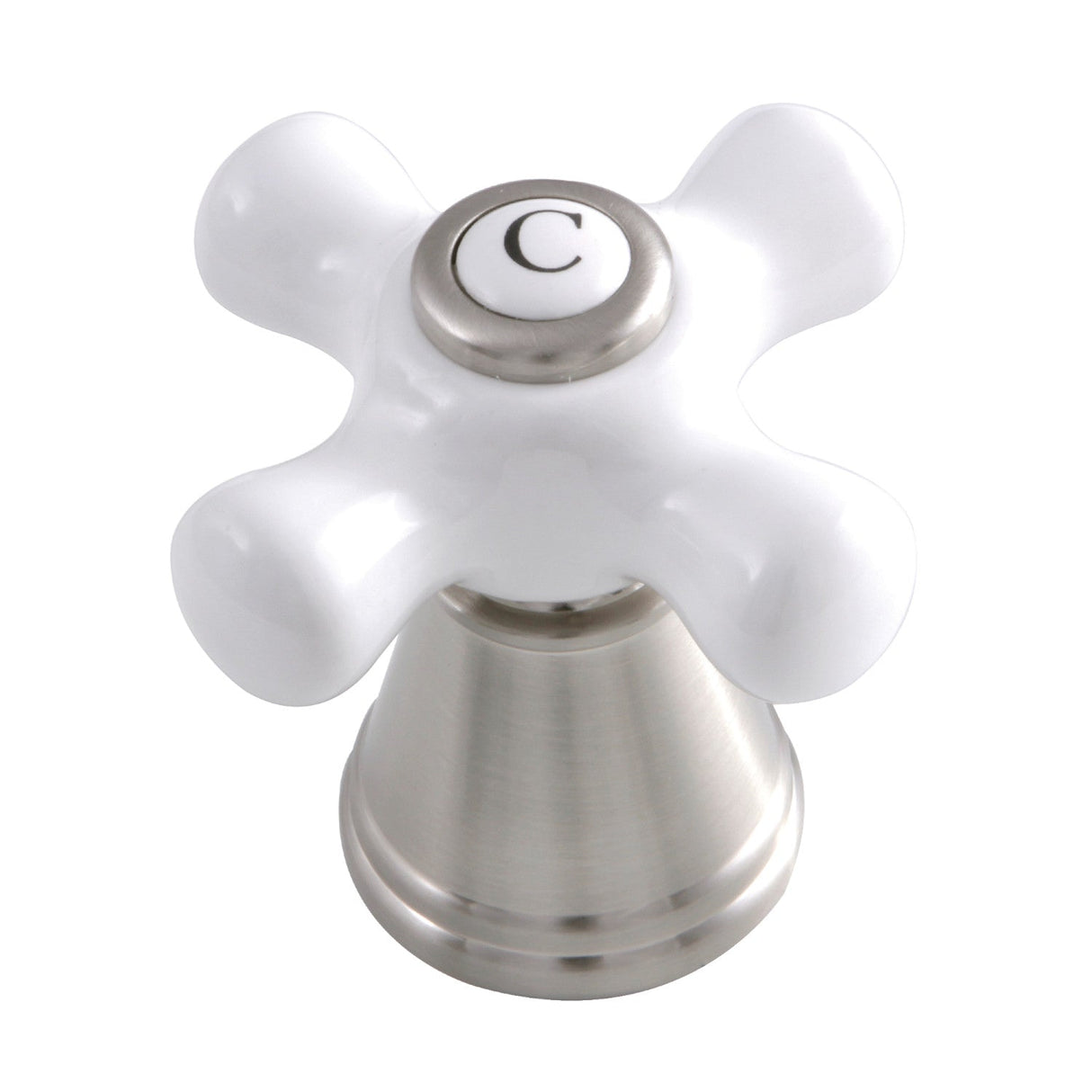 FSCH1978APXC Cold Porcelain Cross Handle, Brushed Nickel