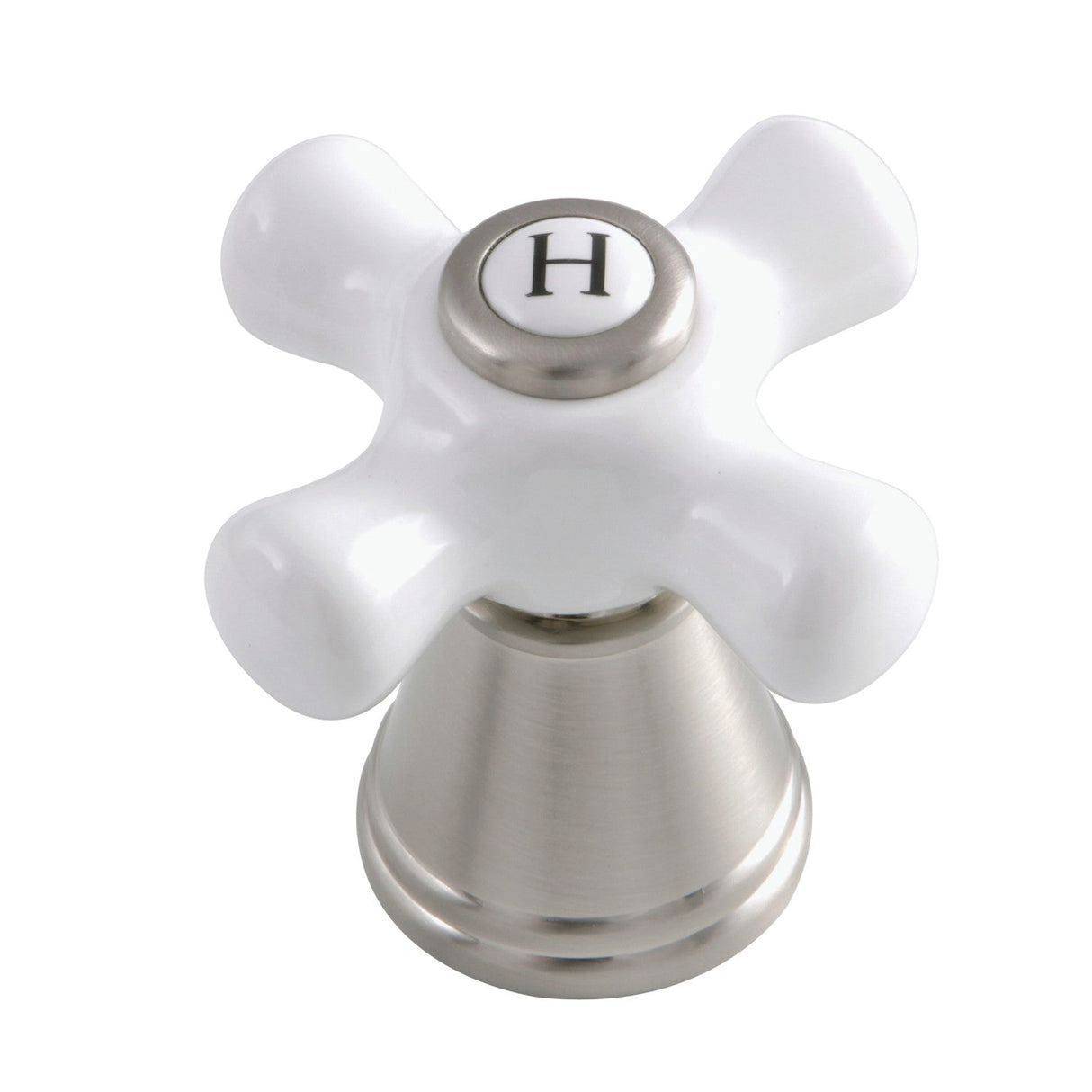 FSCH1978APXH Hot Porcelain Cross Handle, Brushed Nickel