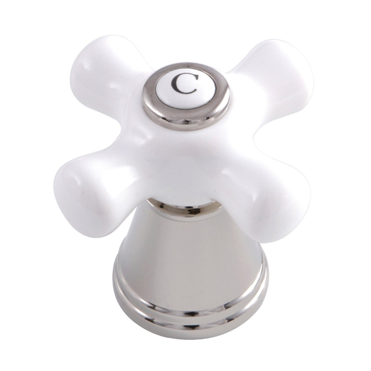 FSCH1979APXC Cold Porcelain Cross Handle, Polished Nickel