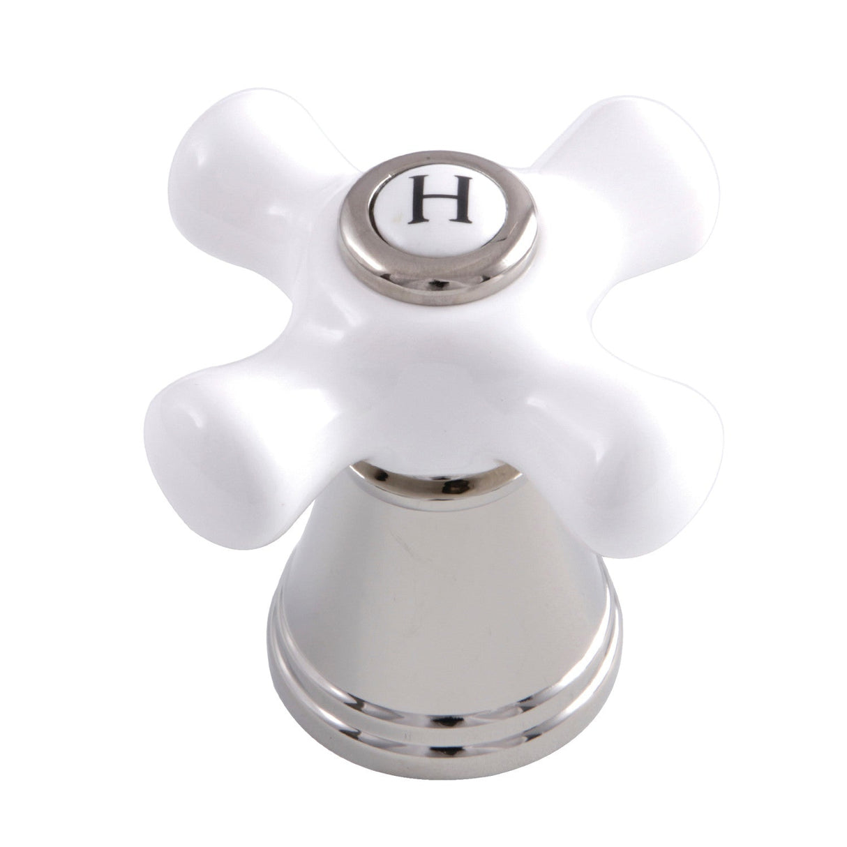 FSCH1979APXH Hot Porcelain Cross Handle, Polished Nickel