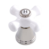 FSCH1979APXH Hot Porcelain Cross Handle, Polished Nickel