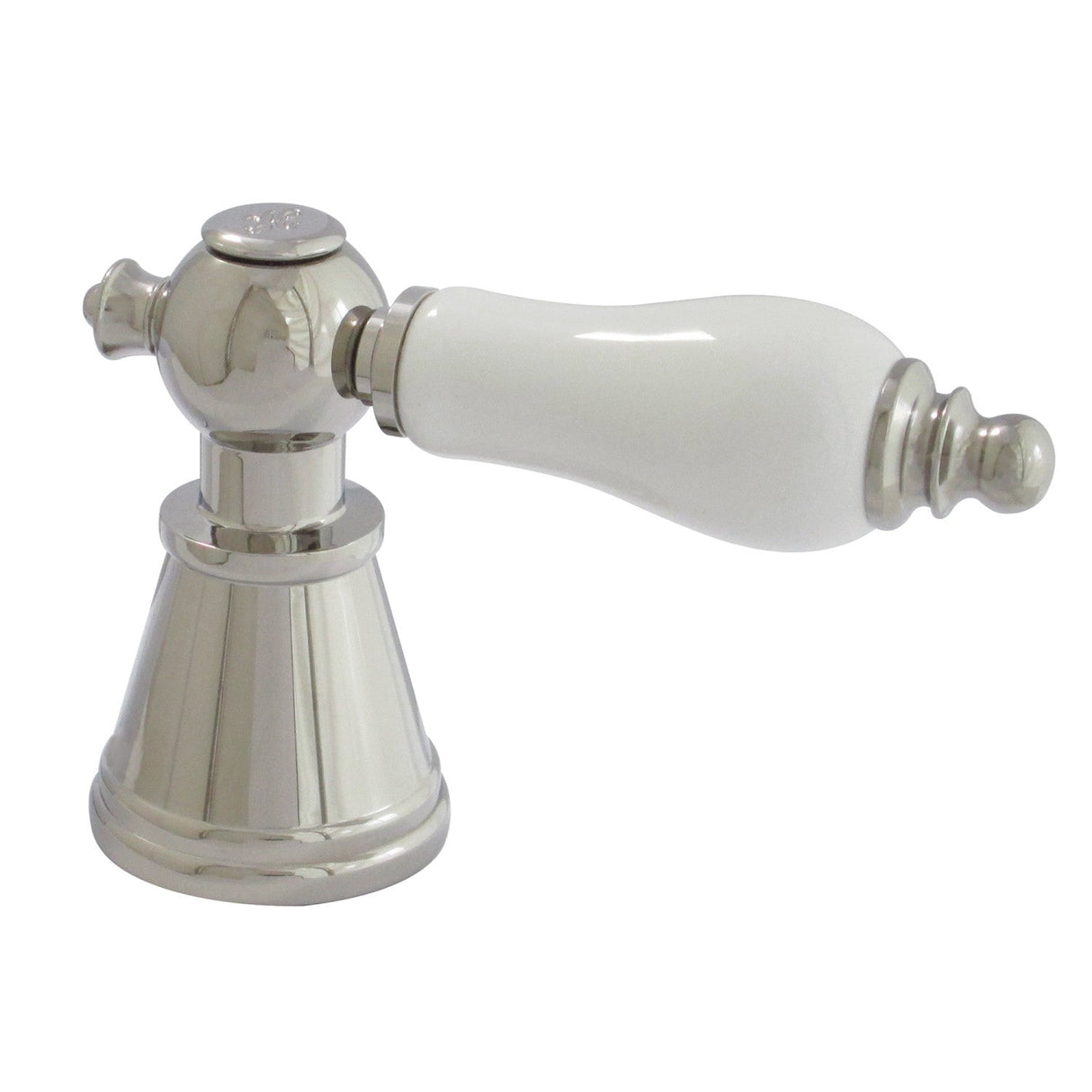 FSCH1979PLH Hot Porcelain Lever Handle, Polished Nickel