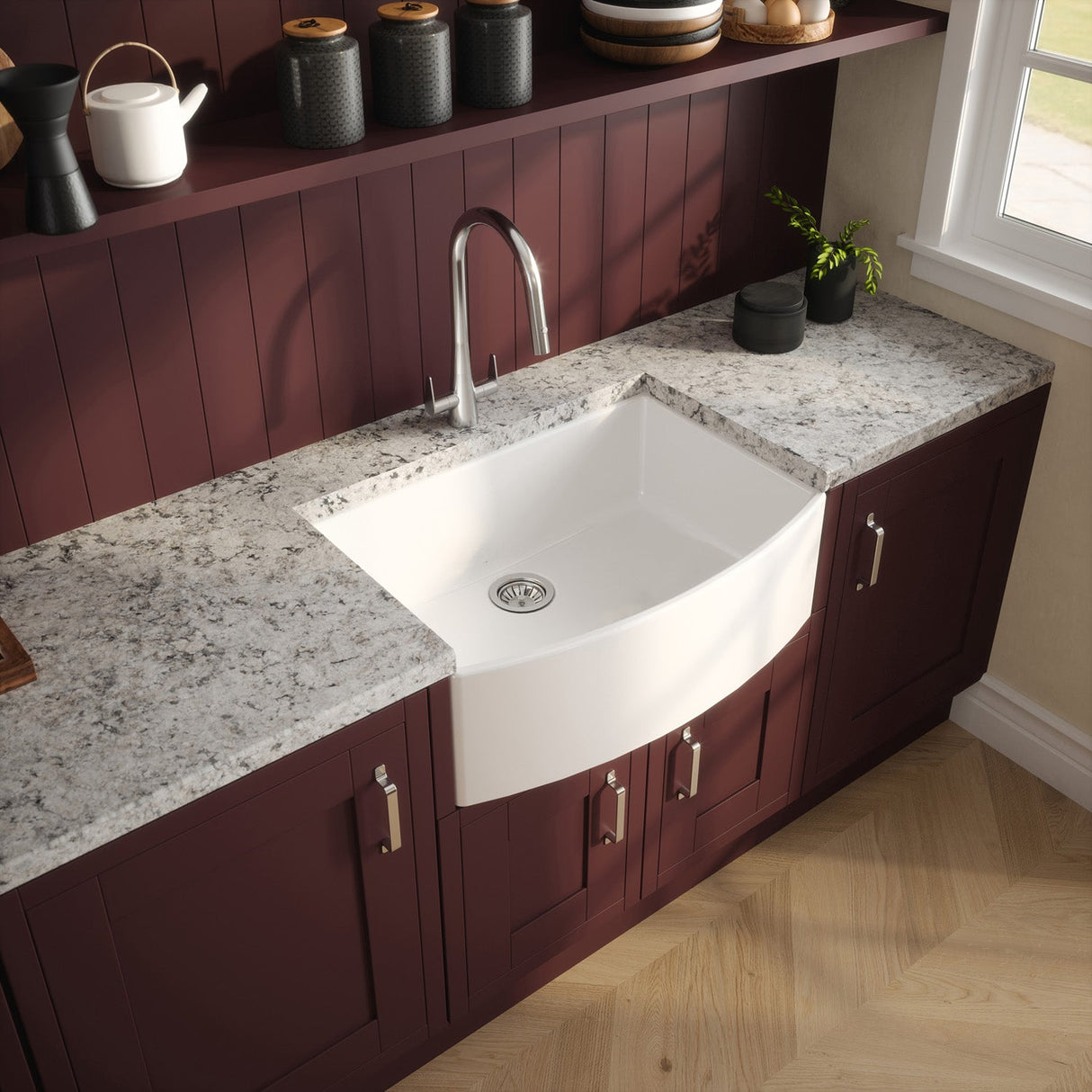 Gherdy 30" Fireclay Apron-Front Sink