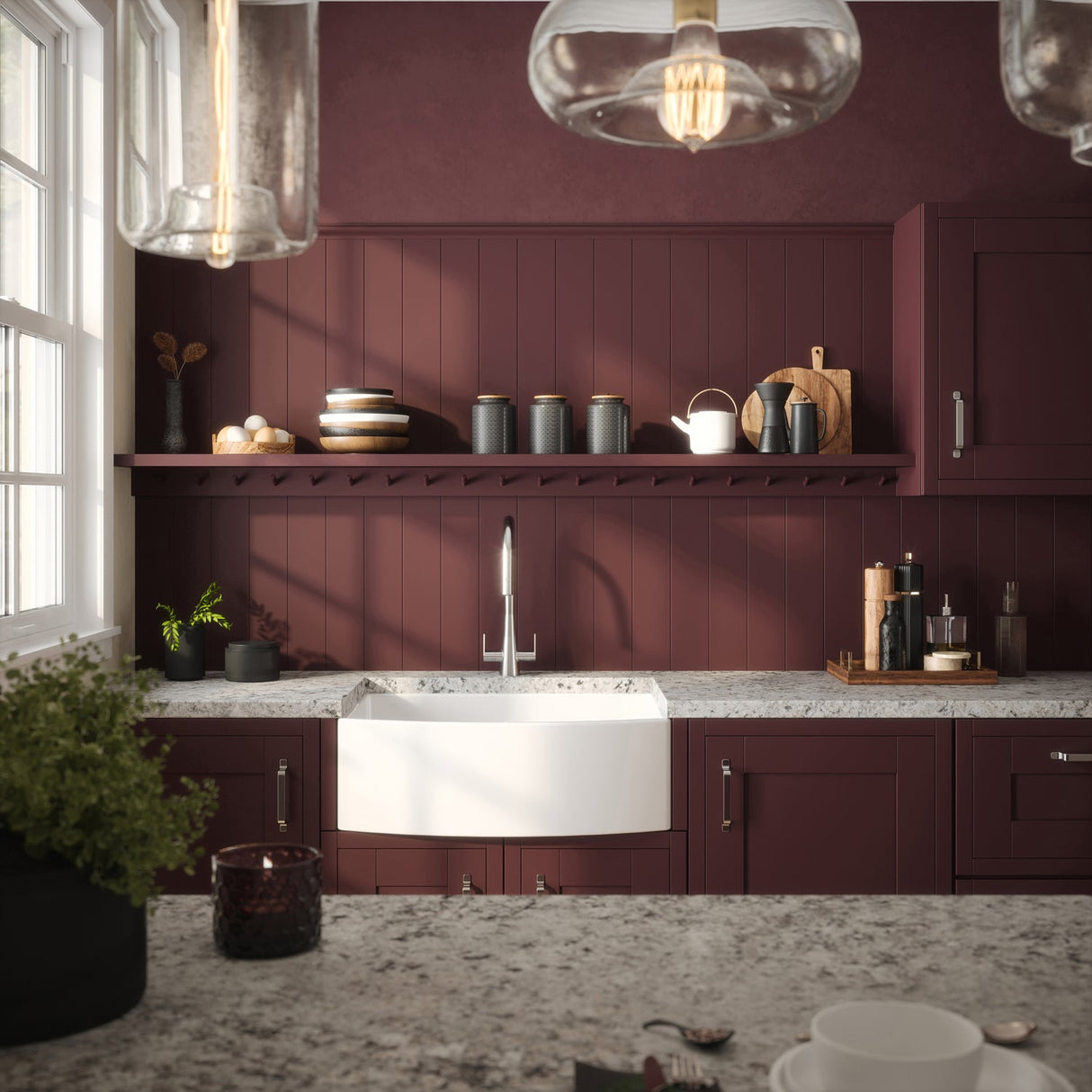 Gherdy 33" Fireclay Apron-Front Sink