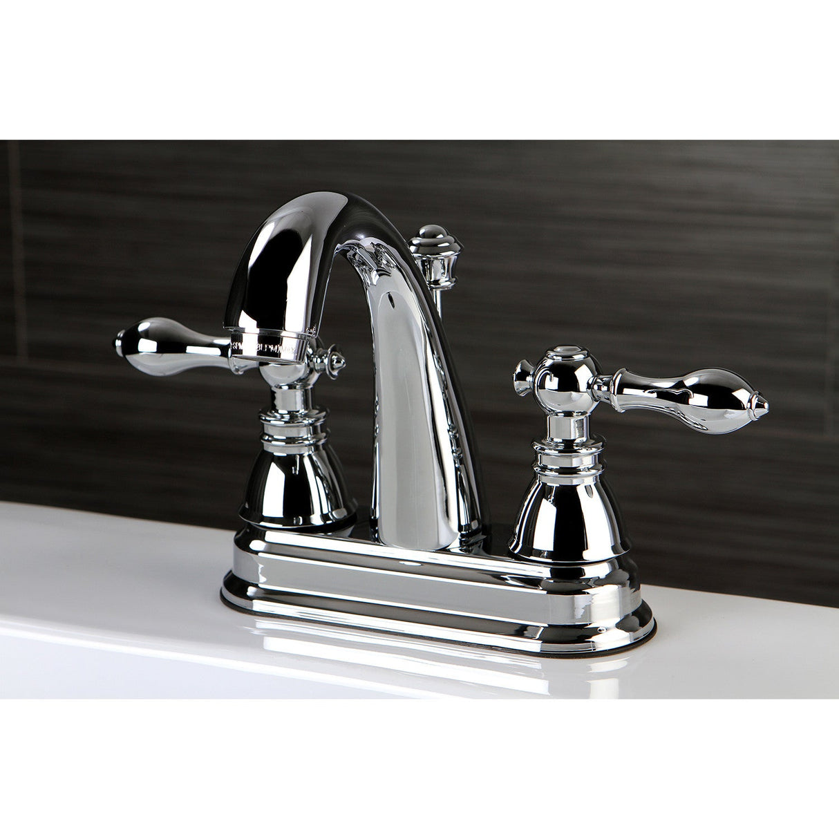 American Classic FSY5611ACL Two-Handle 3-Hole Deck Mount 4" Centerset Bathroom Faucet with Plastic Pop-Up, Polished Chrome