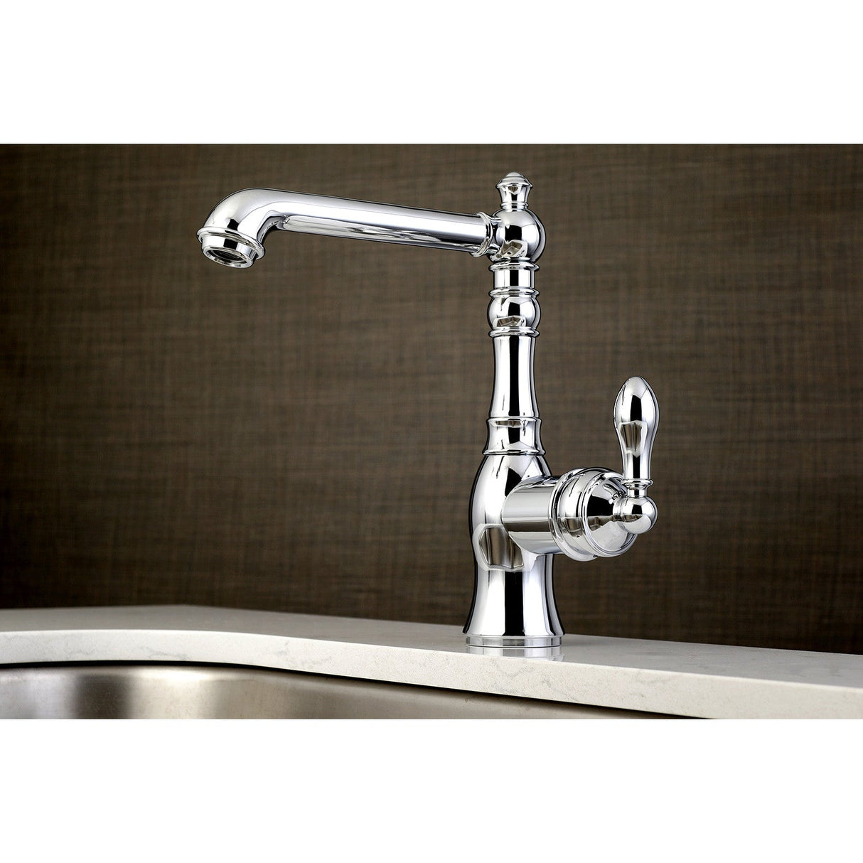 American Classic FSY7201ACL Single-Handle 1-or-3 Hole Deck Mount Bathroom Faucet with Push Pop-Up, Polished Chrome