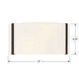 Fulton 2 Light Black Sconce FUL-902-BK