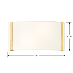 Fulton 2 Light Black Sconce FUL-902-BK