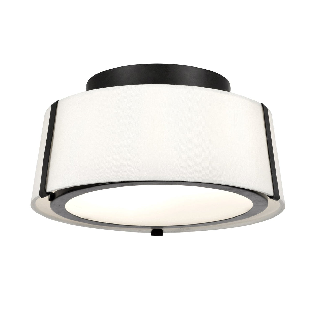 Fulton 2 Light Matte Black Semi Flush Mount FUL-903-BK