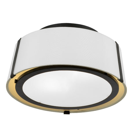Fulton 2 Light Matte Black Semi Flush Mount FUL-903-BK