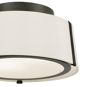 Fulton 2 Light Matte Black Semi Flush Mount FUL-903-BK