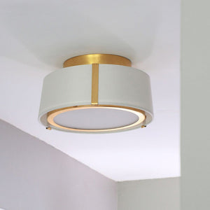 Fulton 2 Light Matte Black Semi Flush Mount FUL-903-BK