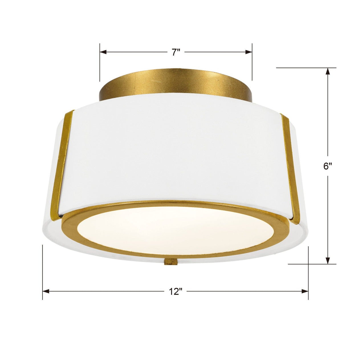 Fulton 2 Light Matte Black Semi Flush Mount FUL-903-BK