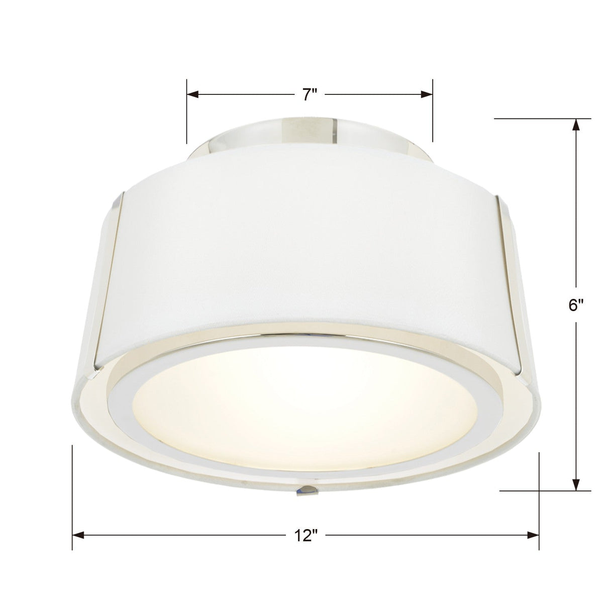 Fulton 2 Light Matte Black Semi Flush Mount FUL-903-BK