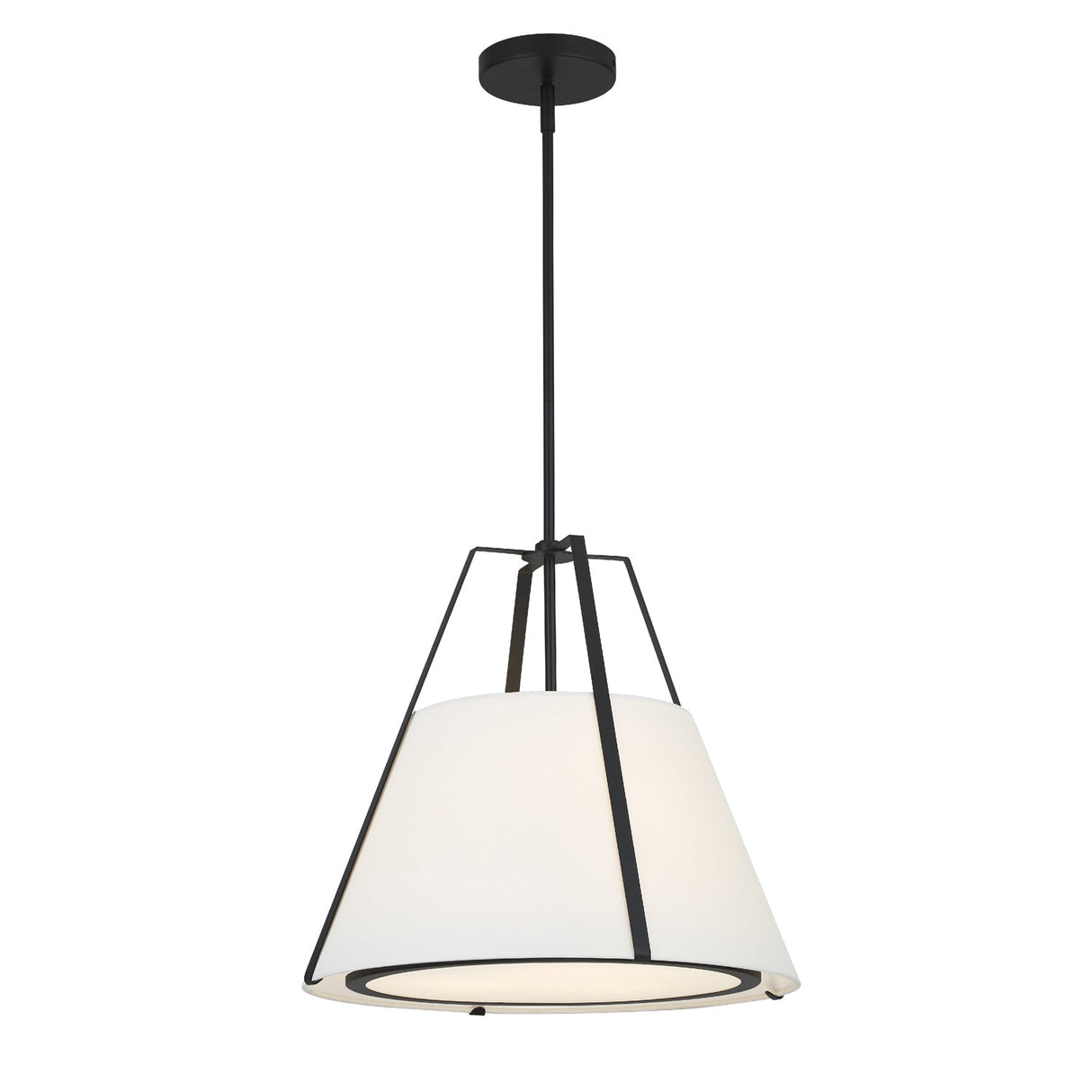 Fulton 3 Light Black Chandelier FUL-904-BK