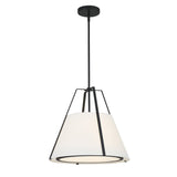 Fulton 3 Light Black Chandelier FUL-904-BK