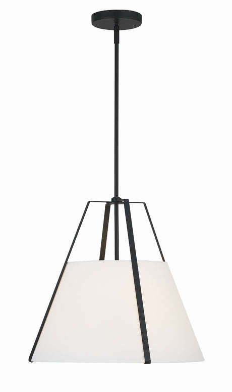 Fulton 3 Light Black Chandelier FUL-904-BK