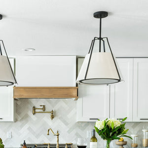 Fulton 3 Light Black Chandelier FUL-904-BK