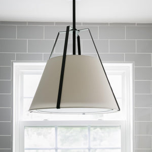 Fulton 3 Light Black Chandelier FUL-904-BK