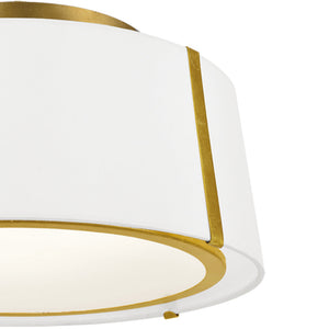Fulton 3 Light Matte Black Semi Flush Mount FUL-905-BK