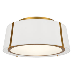 Fulton 3 Light Matte Black Semi Flush Mount FUL-905-BK