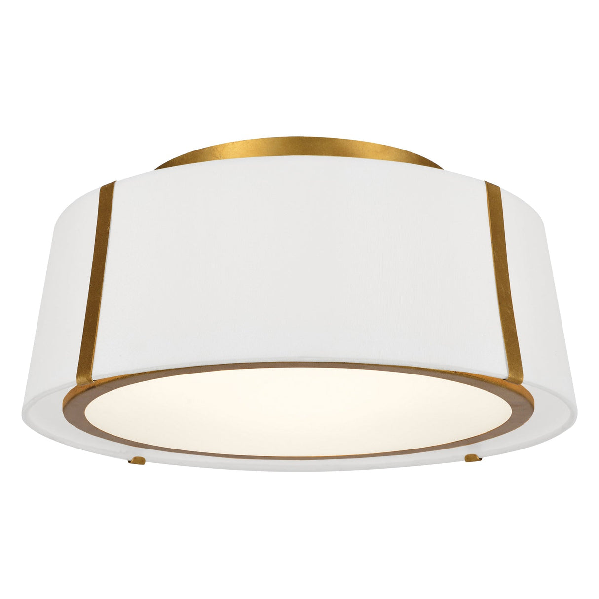 Fulton 3 Light Antique Gold Semi Flush Mount FUL-905-GA