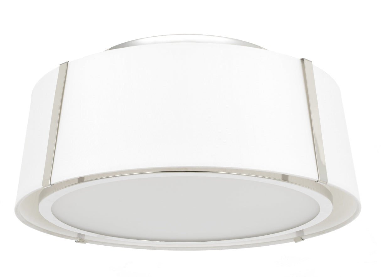Fulton 3 Light Matte Black Semi Flush Mount FUL-905-BK