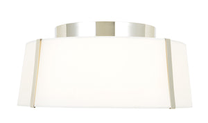 Fulton 3 Light Matte Black Semi Flush Mount FUL-905-BK