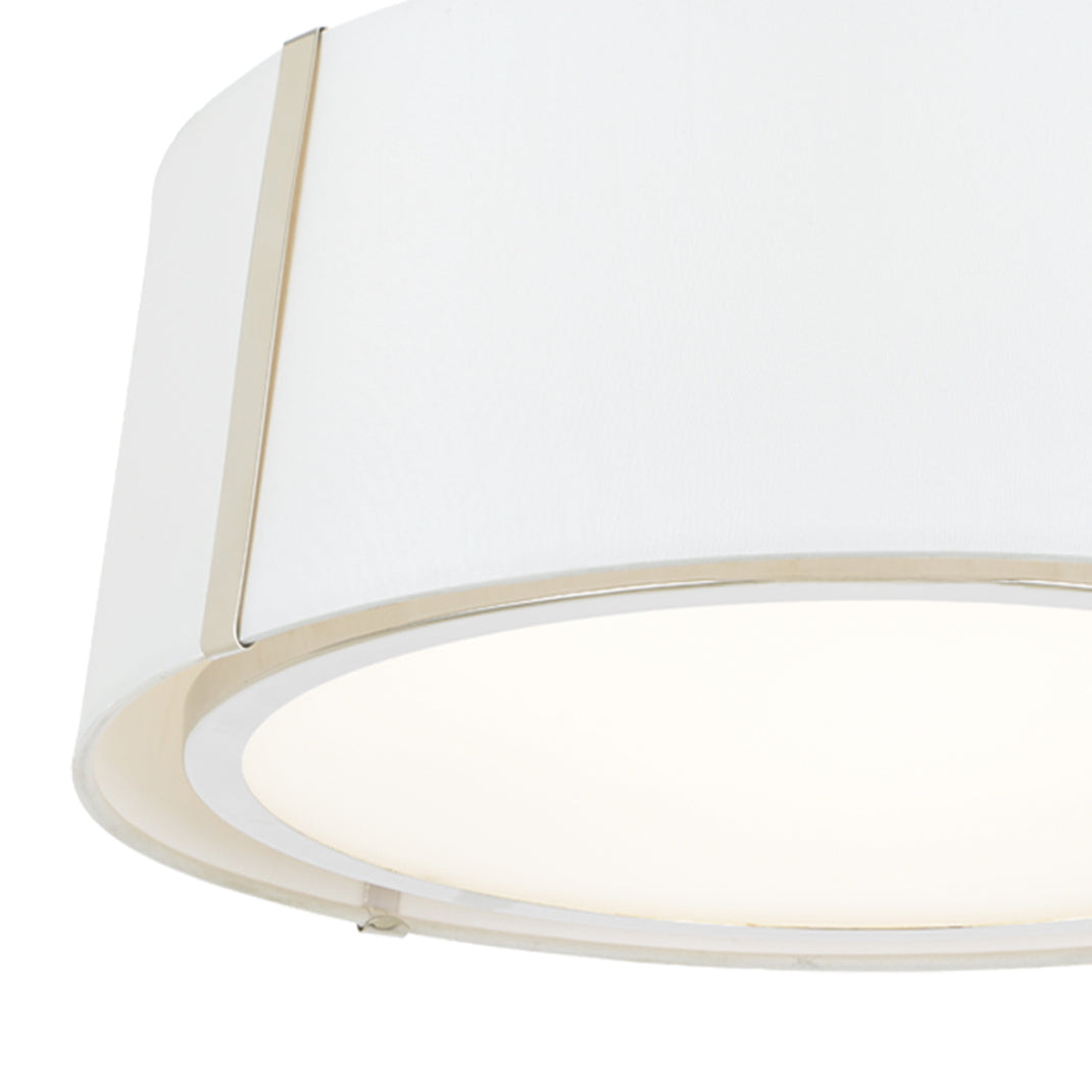 Fulton 3 Light Matte Black Semi Flush Mount FUL-905-BK
