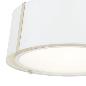 Fulton 3 Light Matte Black Semi Flush Mount FUL-905-BK