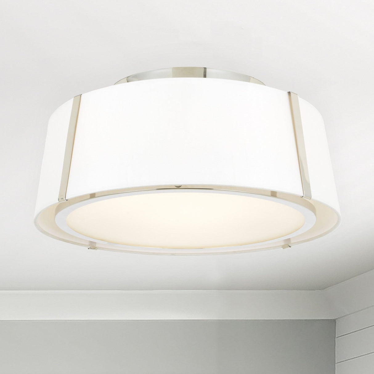 Fulton 3 Light Matte Black Semi Flush Mount FUL-905-BK