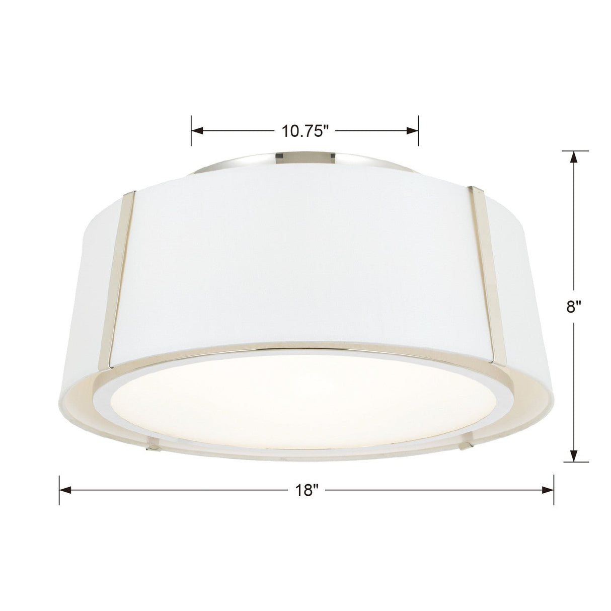 Fulton 3 Light Matte Black Semi Flush Mount FUL-905-BK