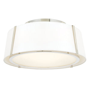 Fulton 3 Light Polished Nickel Semi Flush Mount FUL-905-PN