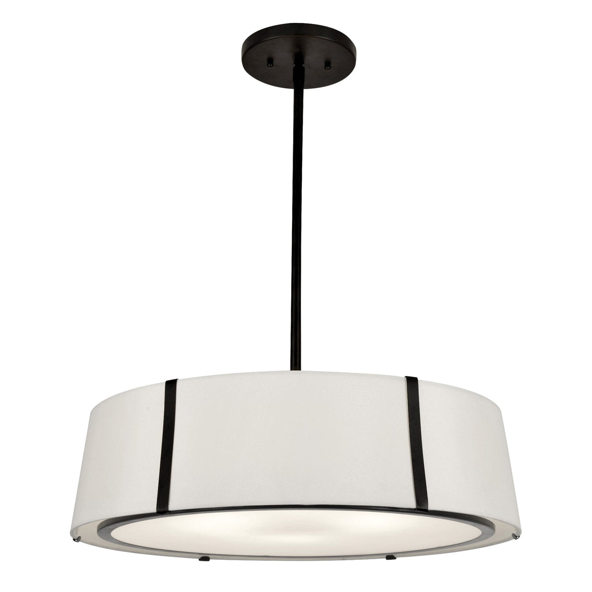 Fulton 6 Light Matte Black Chandelier FUL-907-BK