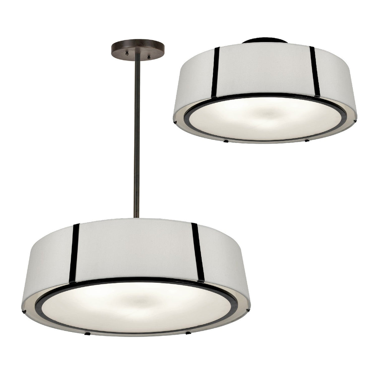 Fulton 6 Light Matte Black Semi Flush Mount FUL-907-BK_CEILING