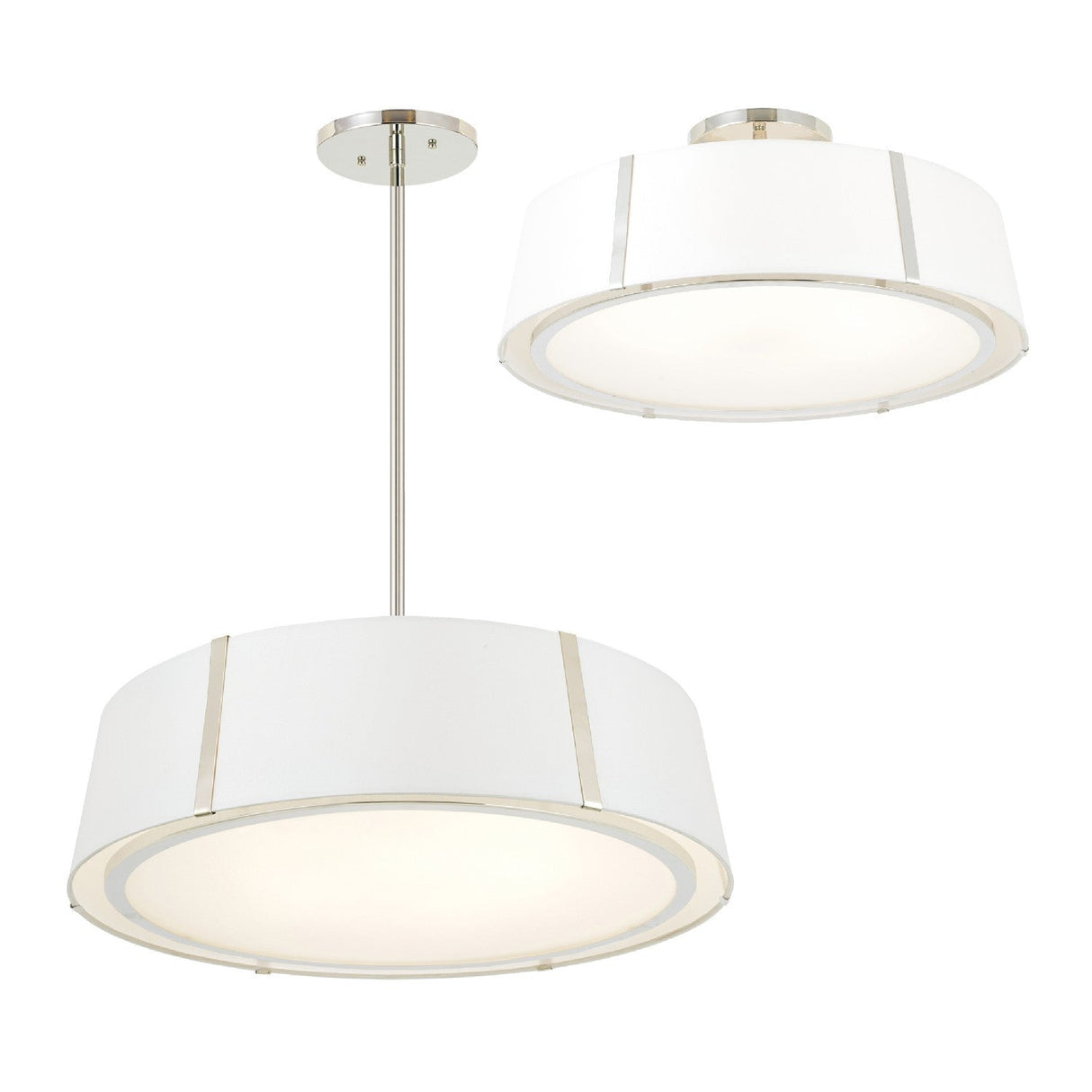 Fulton 6 Light Matte Black Semi Flush Mount FUL-907-BK_CEILING
