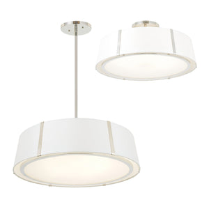 Fulton 6 Light Matte Black Semi Flush Mount FUL-907-BK_CEILING