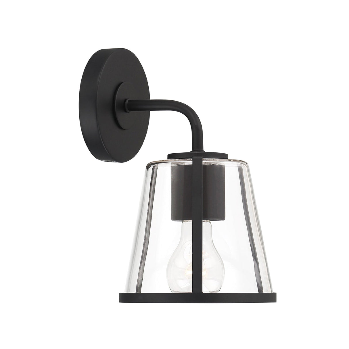 Fulton 1 Light Black Bathroom Vanity FUL-911-BK