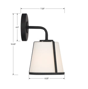 Fulton 1 Light Black Bathroom Vanity FUL-911-BK