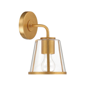Fulton 1 Light Antique Gold Bathroom Vanity FUL-911-GA-CL
