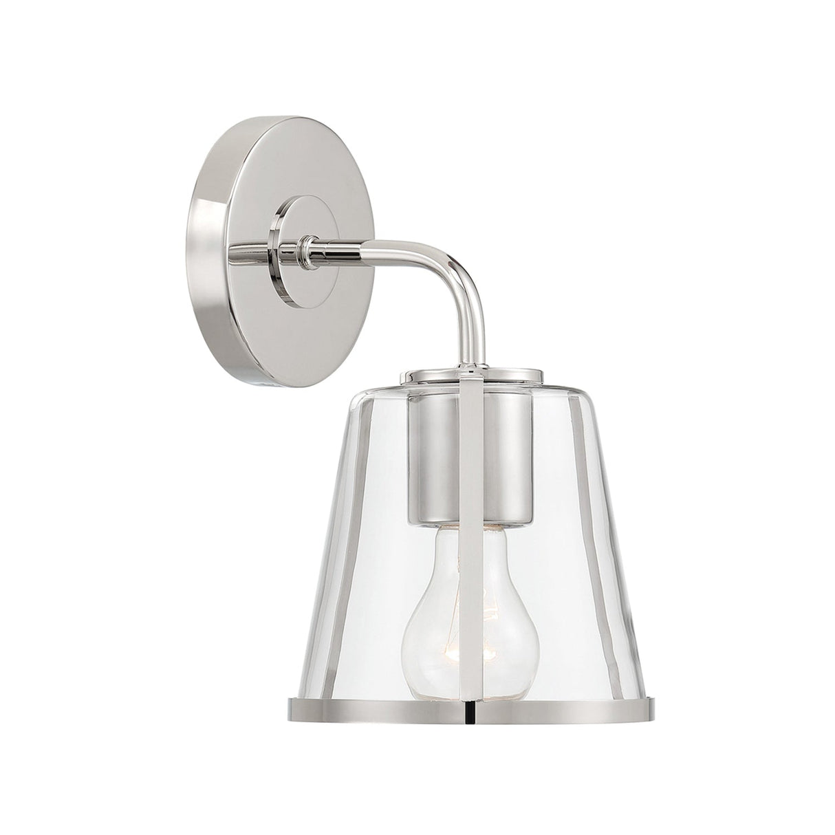 Fulton 1 Light Polished Nickel Bathroom Vanity FUL-911-PN-CL