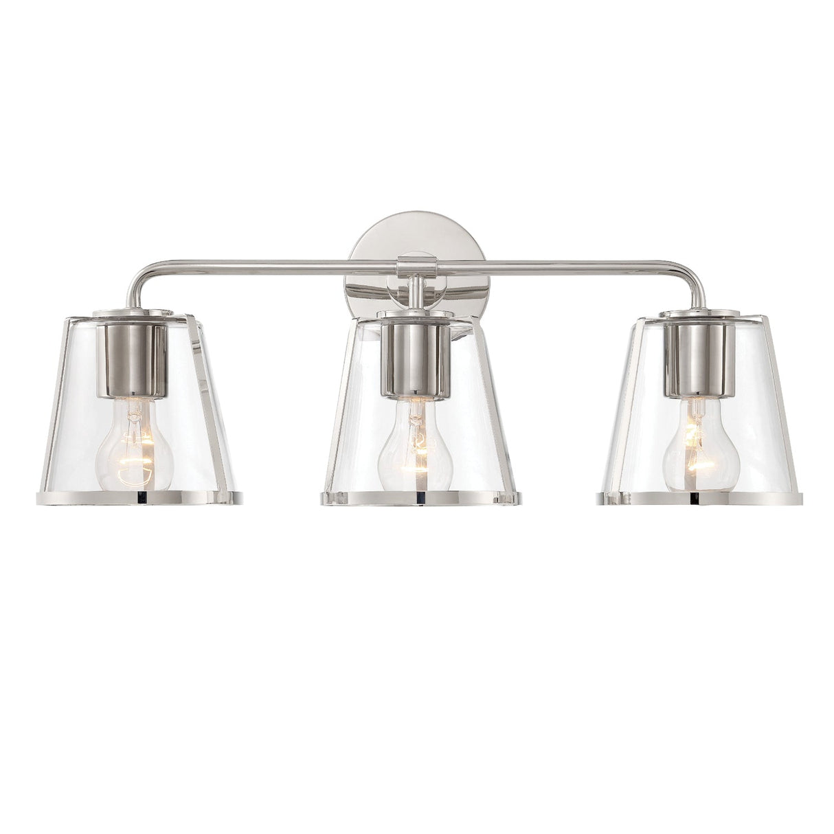 Fulton 3 Light Polished Nickel Bathroom Vanity FUL-913-PN-CL